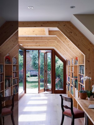 Timber exoskeleton house by Tate Harmer