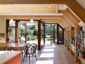 Timber exoskeleton house by Tate Harmer