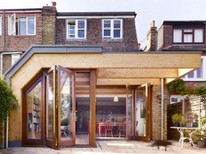 Timber exoskeleton house by Tate Harmer