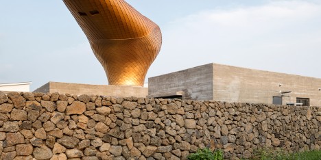 Golden observation pod tops Jeju island holiday cottages by Moon Hoon