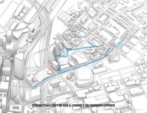 BIG's masterplan for the Lower Hill district of Pittsburgh 