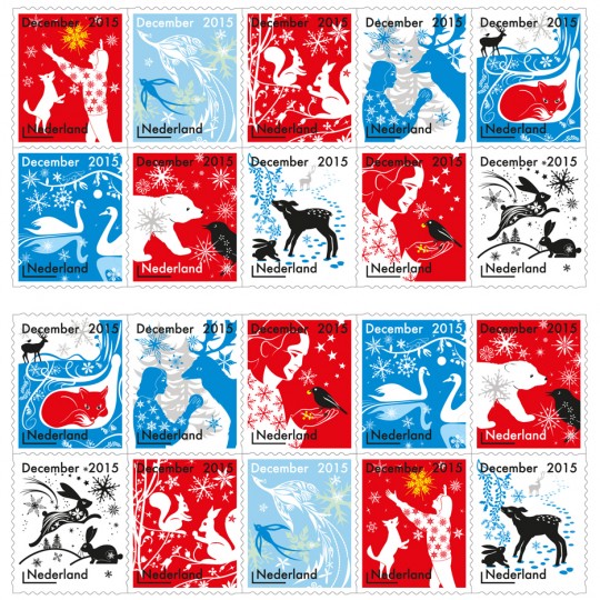 PostNL Christmas stamps by Tord Boontje