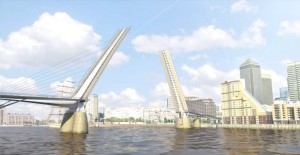 London pedestrian and cycle bridge proposal by reForm