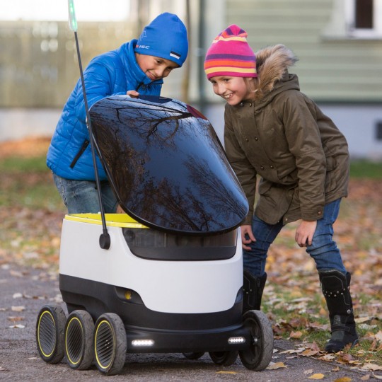 Grocery delivering robots by Skype