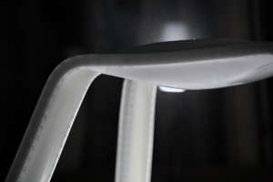 Inflated Corian chair by Rachel Harding