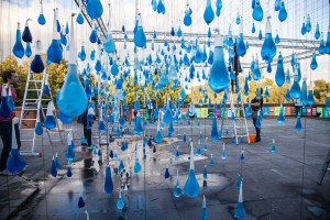 Interactive rain by Luz Interruptus