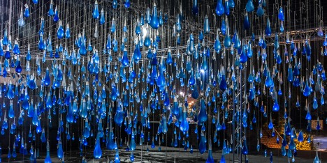 Interactive rain by Luz Interruptus