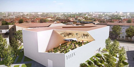 Daniel Libeskind designs angular white concrete and glass museum for Lithuanian art