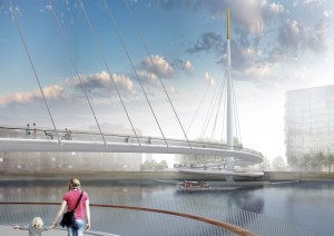 Pedestrian and cycle bridge by Bystrup