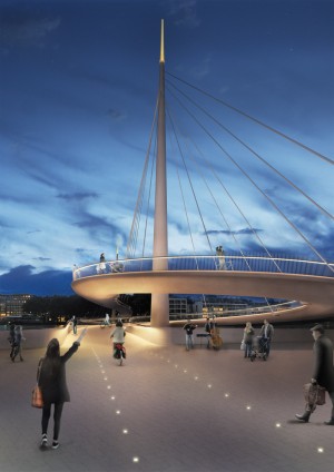 Pedestrian and cycle bridge by Bystrup