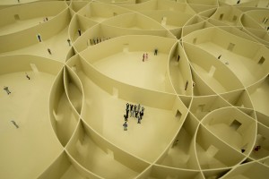 Infinite Motive project by Pezo von Ellrichshausen as part of the exhibition Finite Format at the Gallery of Contemporary Art in České Budějovice