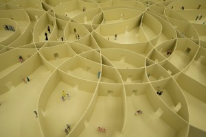 Infinite Motive project by Pezo von Ellrichshausen as part of the exhibition Finite Format at the Gallery of Contemporary Art in České Budějovice