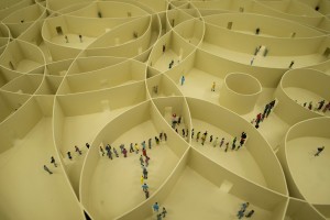 Infinite Motive project by Pezo von Ellrichshausen as part of the exhibition Finite Format at the Gallery of Contemporary Art in České Budějovice