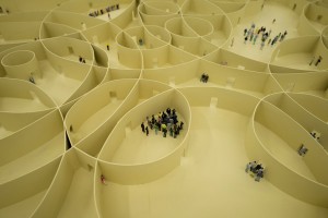 Infinite Motive project by Pezo von Ellrichshausen as part of the exhibition Finite Format at the Gallery of Contemporary Art in České Budějovice