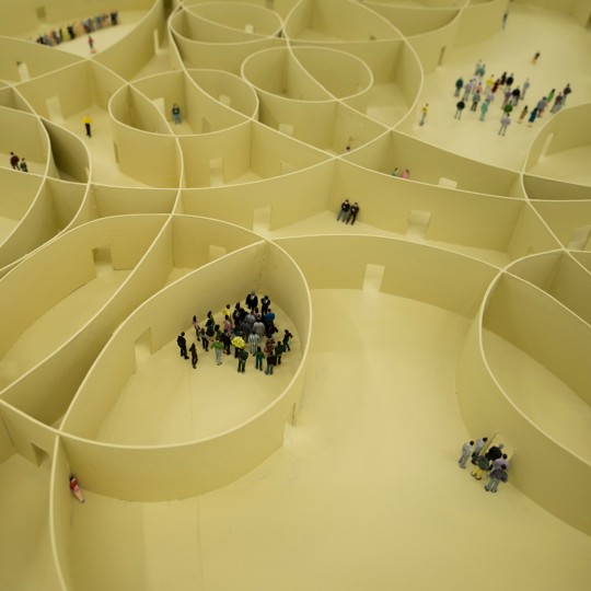 Infinite Motive project by Pezo von Ellrichshausen as part of the exhibition Finite Format at the Gallery of Contemporary Art in České Budějovice