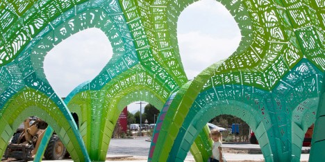 Pleated Inflation by Marc Fornes in Argeles, France