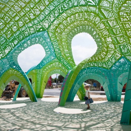 Pleated Inflation by Marc Fornes in Argeles, France