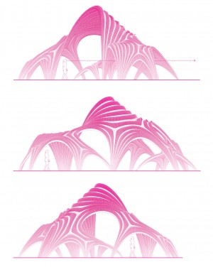 Pleated Inflation by Marc Fornes in Argeles, France