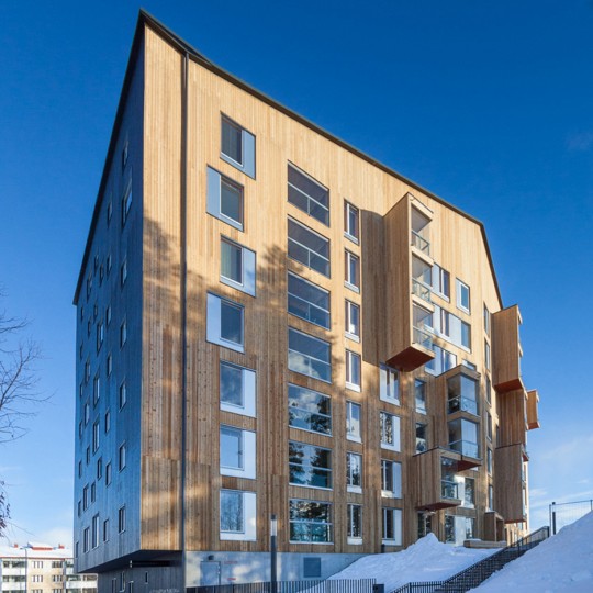 Puukuokka housing block by OOPEAA