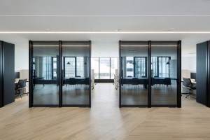 Mirrored office interiors by Nendo