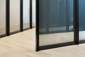 Mirrored office interiors by Nendo