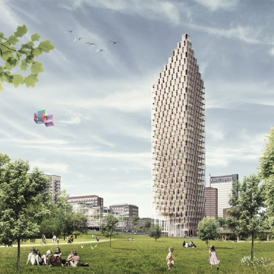 Wooden skyscraper by CF Møller