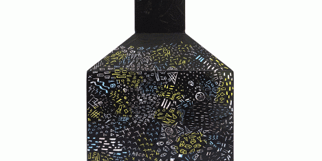 Black etched vases by Italy Ohaly