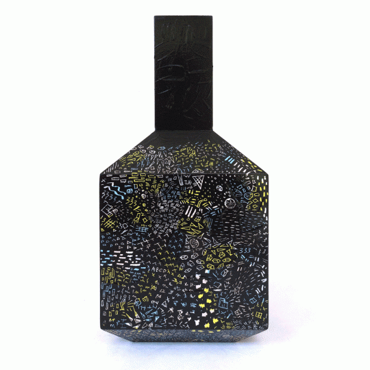Black etched vases by Italy Ohaly