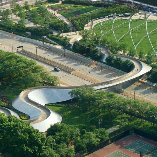 BP Pedestrian bridge by Frank Gehry