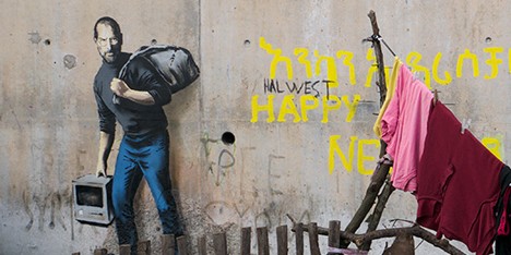 Steve Jobs mural by Banksy
