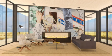 Prefabricated housing by David Salle