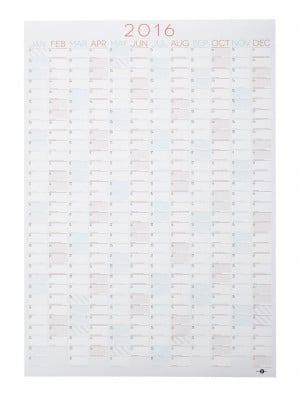 2016 wall planner by Evermade