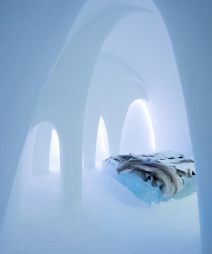 Ice hotel interiors feature