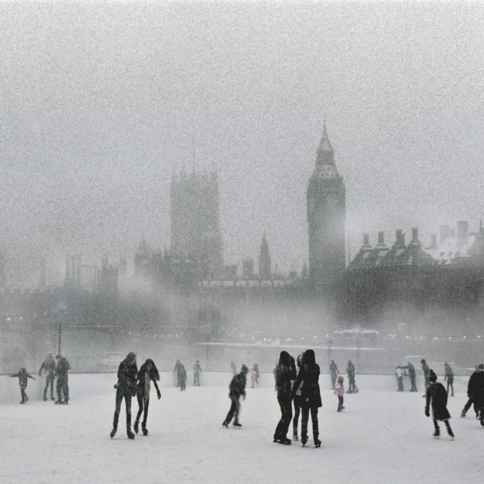 Natural ice rinks on London's River Thames by NBBJ
