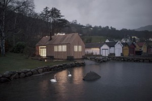 Naust V boathouse by Koreo Architects and Kolab Architects