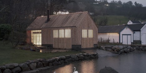 Naust V boathouse by Koreo Architects and Kolab Architects