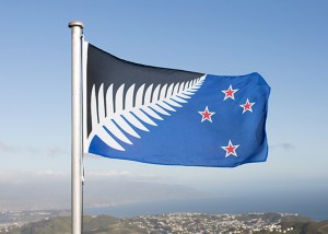 New Zealand Silver Fern flag by Kyle Lockwood
