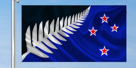 New Zealand Silver Fern flag by Kyle Lockwood