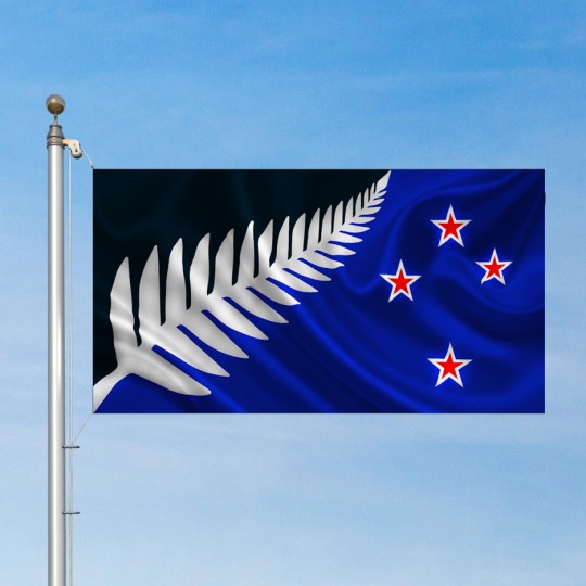 New Zealand Silver Fern flag by Kyle Lockwood