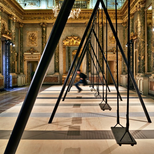 Caesarstone Movements swing set by Philippe Malouin