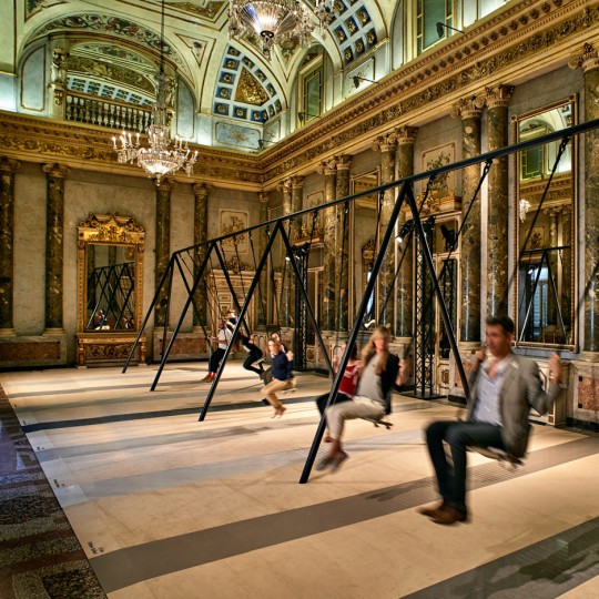 Caesarstone Movements swing set by Philippe Malouin