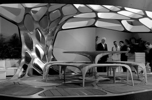 Dining pavilion by Zaha Hadid and Patrik Schumacher at Design Miami 2015