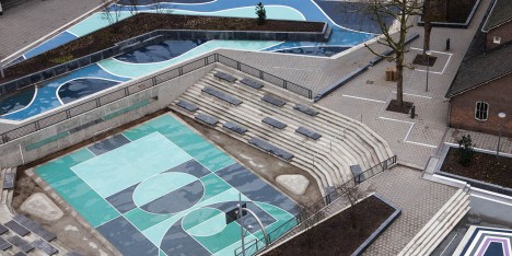 Water Squares at Benthemplein, Rotterdam, by De Urbanisten