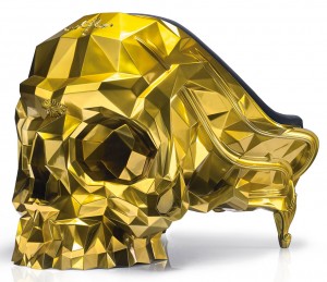 24 carat gold Skull armchair by Harow furniture