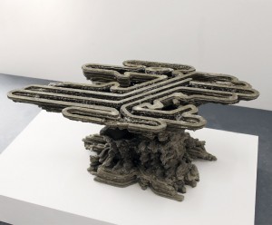 Fossilised 3D printed concrete project by Amalgamma