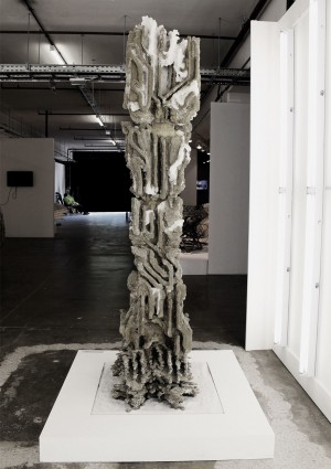 Fossilised 3D printed concrete project by Amalgamma