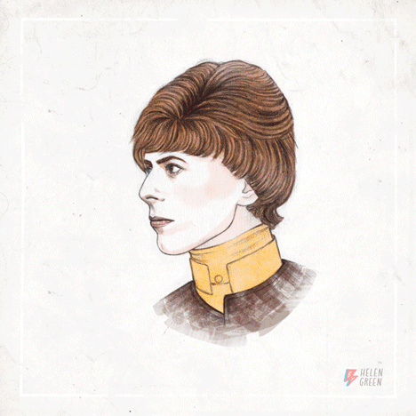 David Bowie illustration by Helen Green