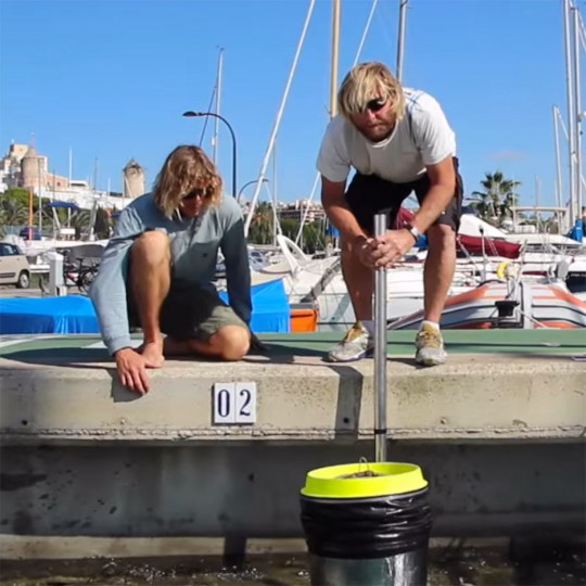Floating Seabin prototype by Pete Ceglinski and Andrew Turton