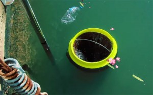 Floating Seabin prototype by Pete Ceglinski and Andrew Turton
