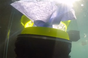 Floating Seabin prototype by Pete Ceglinski and Andrew Turton